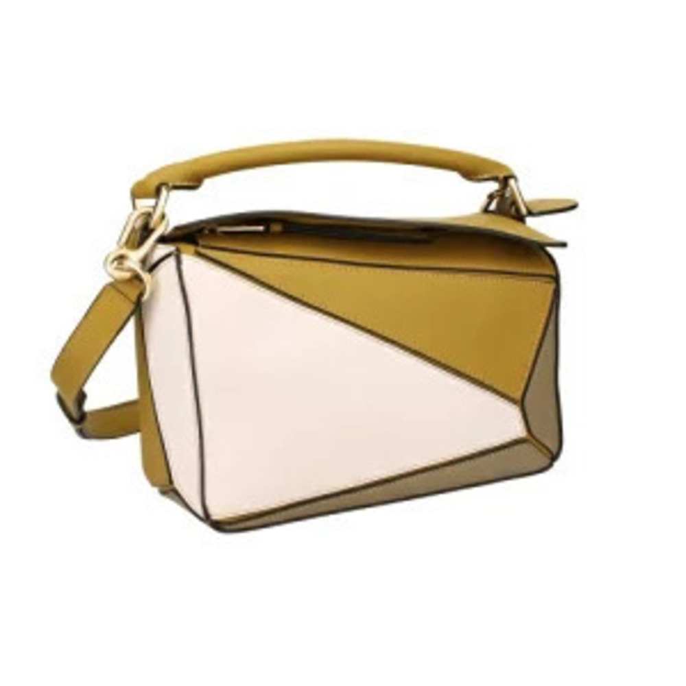 Loewe Soft Handbag Ochre Puzzle Bag White